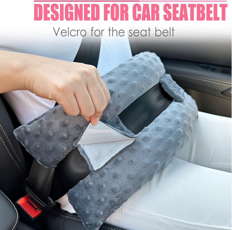 HapiPoppy Hysterectomy Seatbelt Pillow Hysterectomy Recovery Must Haves Post Surgery Abdominal Pillows with Ice/Hot Pocket for Tummy Tuck C-Section Recovery Gifts Minky Dot Dark Gray - Image 4